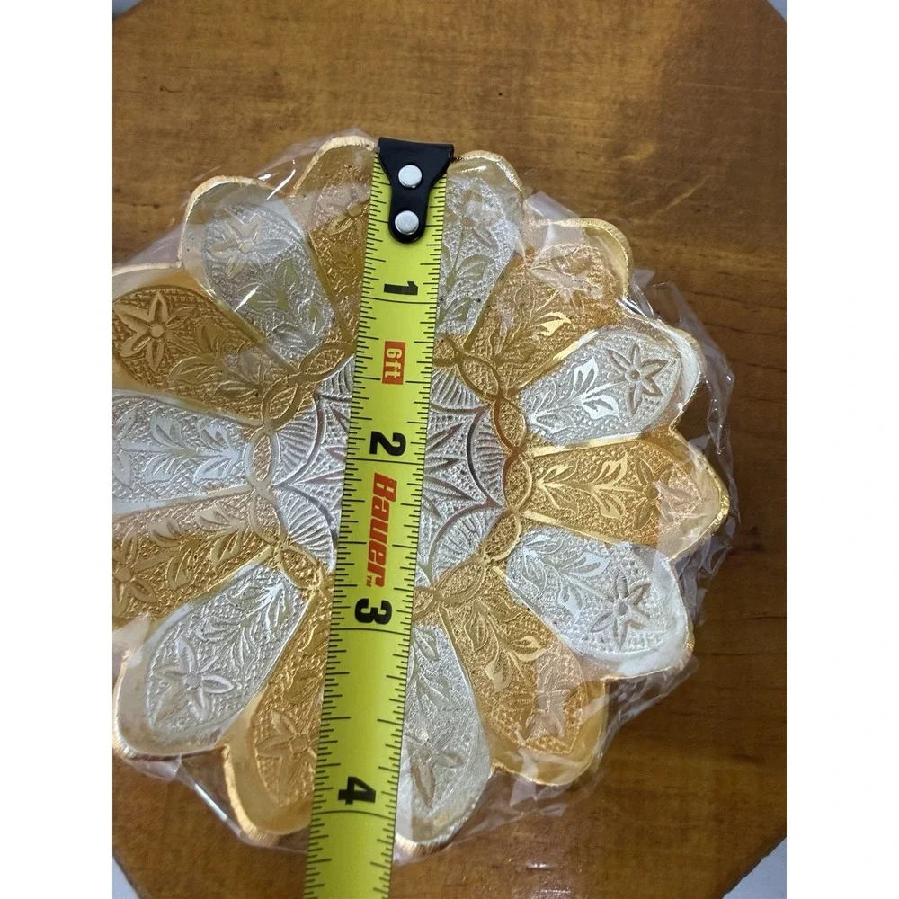 Indian‎ Gold & Silver Plated Bowl with Spoon in box